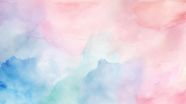 Soft Pastel Watercolor Background in Light Pink and Blue