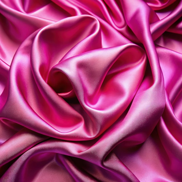 Photo soft pink silk texture showcasing elegant draping and smooth sheen generative ai