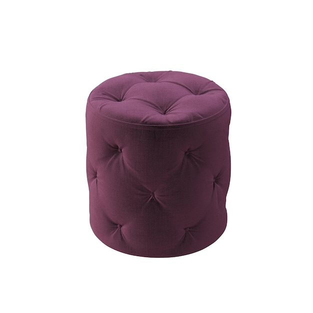 soft pouf isolated on white background, interior furniture, 3D illustration, cg render