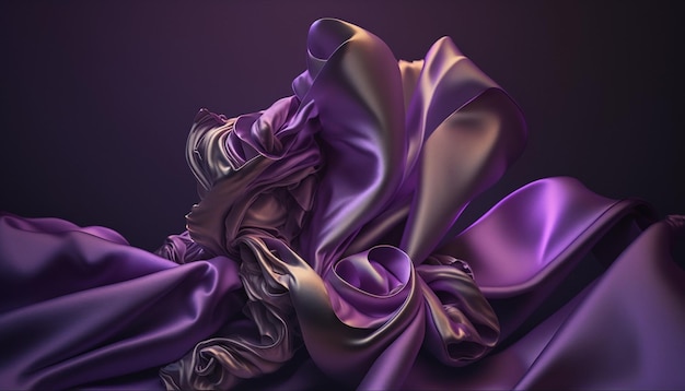 Soft purple silk Ai generative