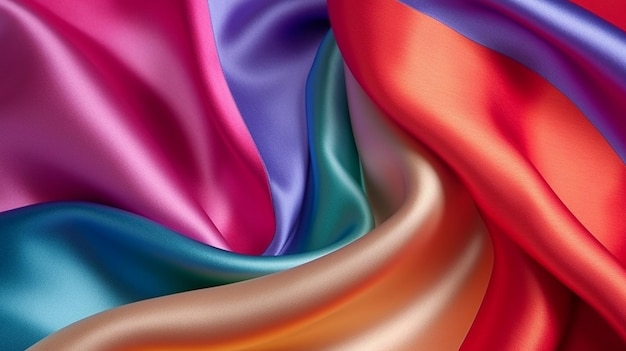 soft rainbow atin silk background