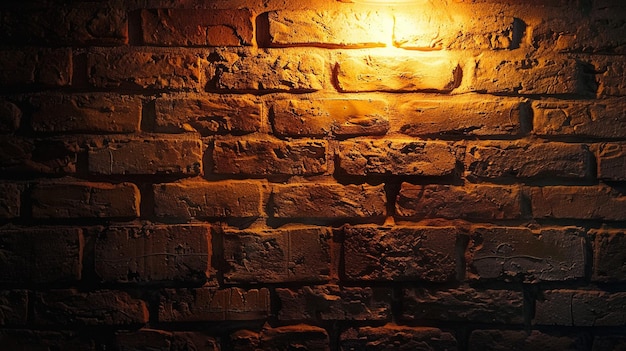 Soft Warm Light on Brick Wall Background