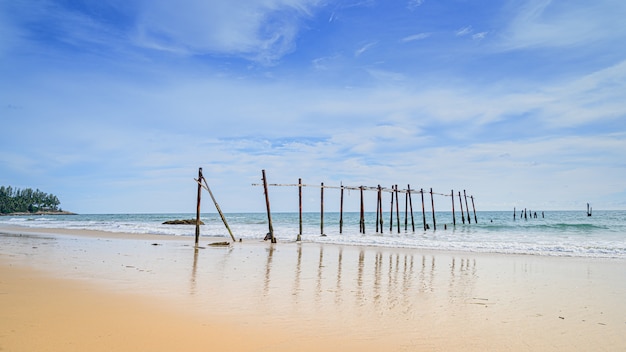 Soft wave on the beach summer concept