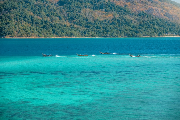 Soft wave lapped the sandy beach Koh Lipe Beach Thailand