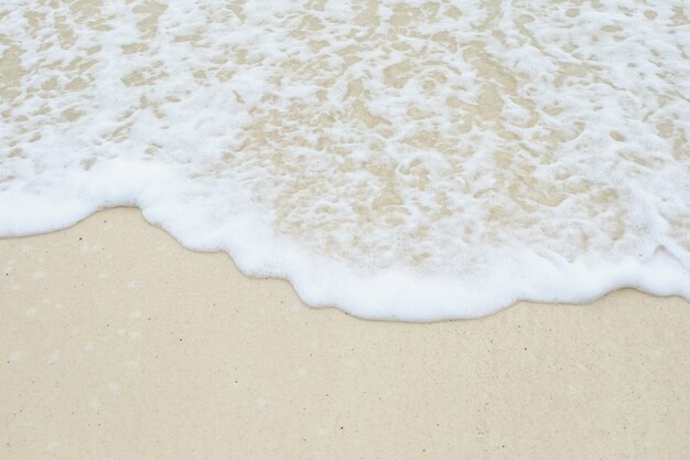 Soft wave of the sea on the sandy beach