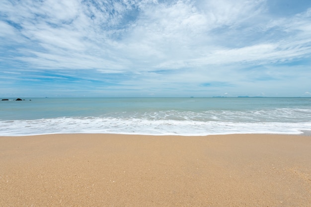 Soft waves on the sand beach