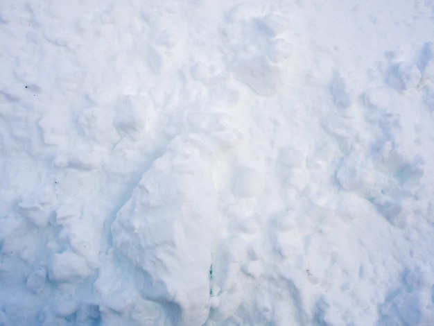 Soft white snow on ground for background