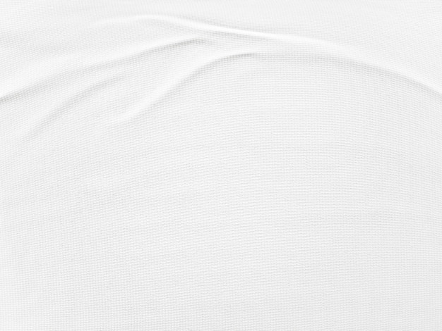 Soft white wrinkled fabric background