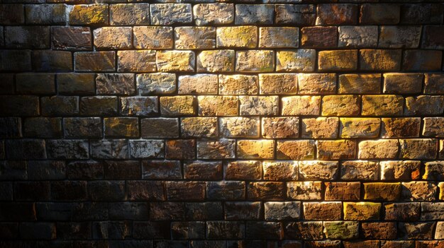 Softly Lit Brick Wall Background Image