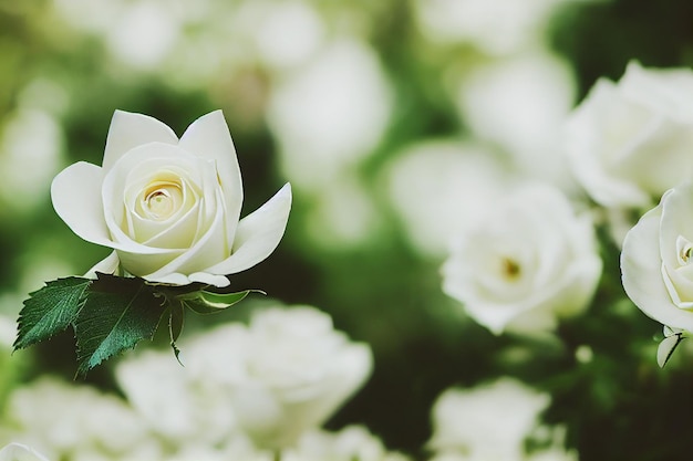 Softness white rose background