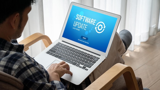 Software update on computer for modish version of device software