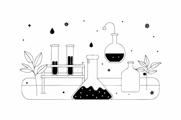 Photo soil chemistry abstract vector illustration of chemical analysis and environmental impact studies