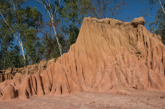 soil Collapse or Clay collapse natural concept picture