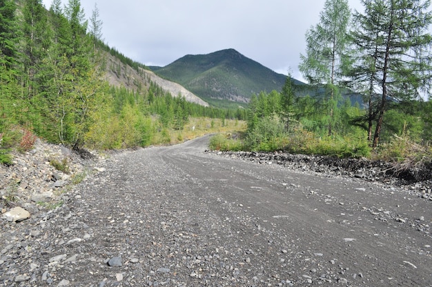 Soil highway in Yakutia