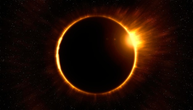 Solar eclipse in the dark space