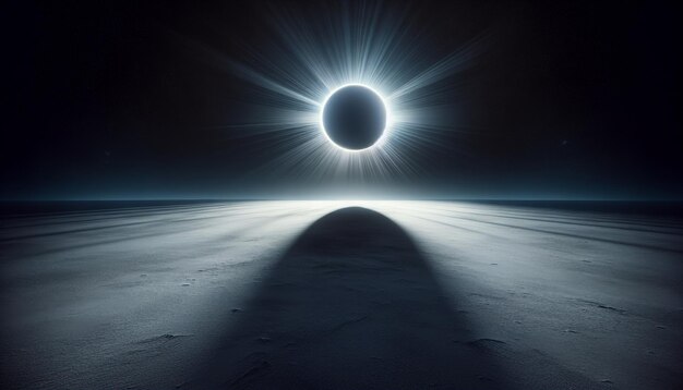 Photo a solar eclipse is seen in the sky