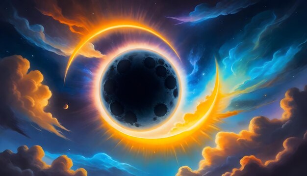 solar eclipse universe background