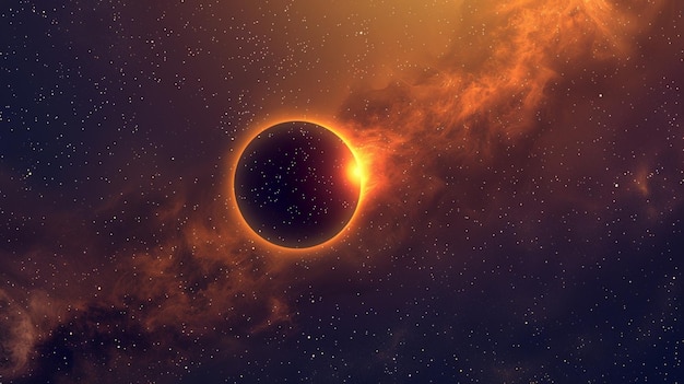 a solar eclipse with the sun in the background