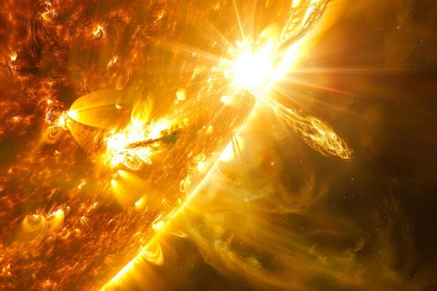 Solar flares powerful eruptions on the suns surface emit intense radiation