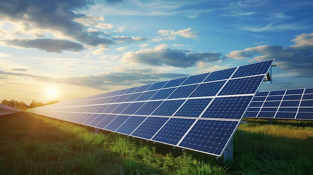 a solar panel is shown with the sun shining through the clouds