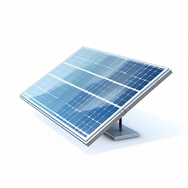 Solar panel isolated on transparent or white background