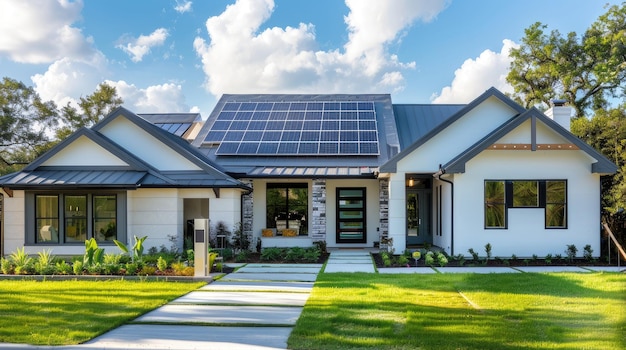 solar panels on the roof of a house