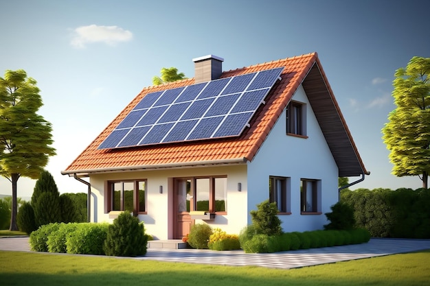 Solar Panels and Sustainability Ecological Home Generative AI