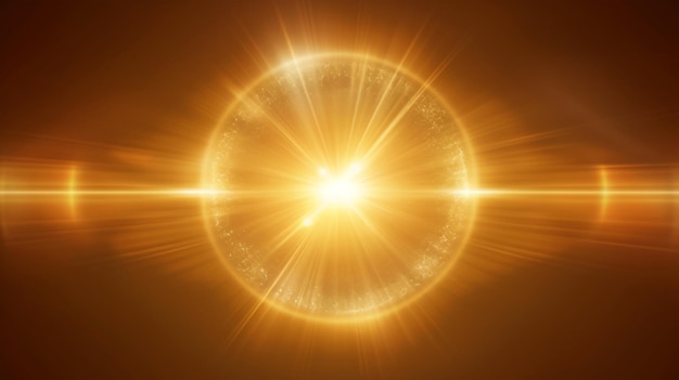 Solar system background rays yellow for magazine articles concept of the future