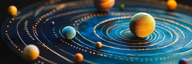 Solar system model with bright planets