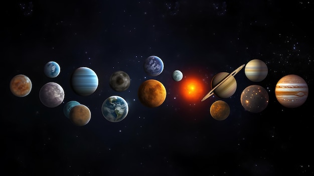 solar system and space background image