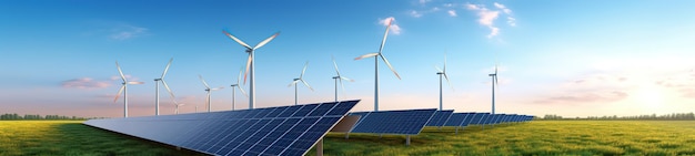 solar and wind energy farms ecological green energy sources