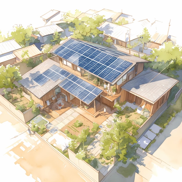 SolarPowered Ecotopia EcoFriendly Home for Sustainable Living