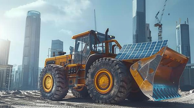 Photo solarpowered wheel loader