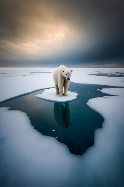 solation and Vulnerability in the Arctic Capturing a Lone Polar Bear on a Melting Ice Floe