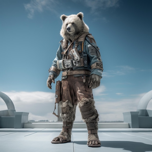 A soldier bear ready to fight 10