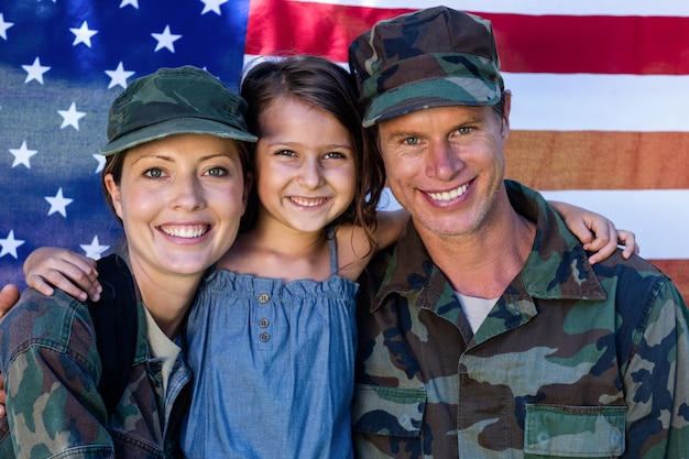 Soldier couple reunited with their daughter