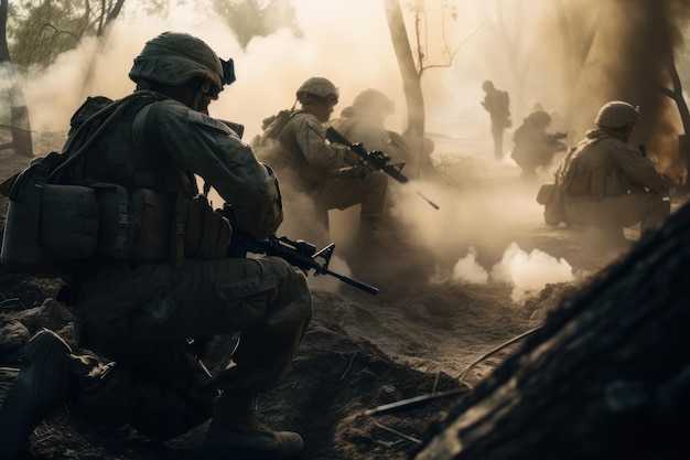 A soldier in a field with the words army on the front