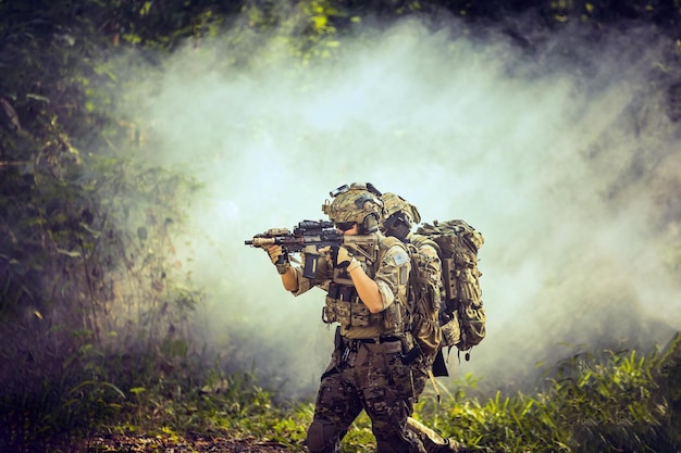 soldier with a rifle