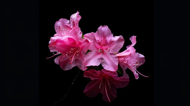 A solid black background of azalea