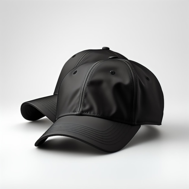 Solid Color white cap mockup isolated on white background generative ai