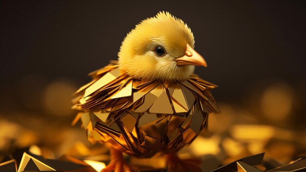 Solid gold baby chicken