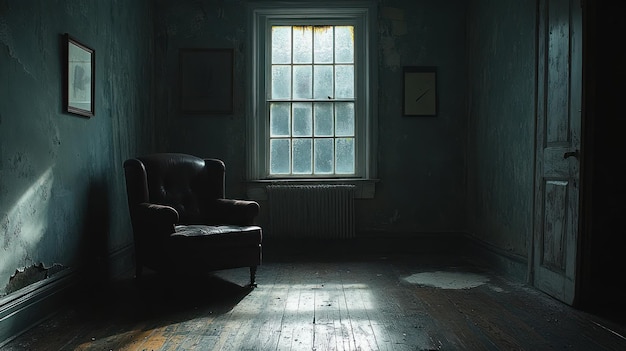 Solitary Chair in an Abandoned Room