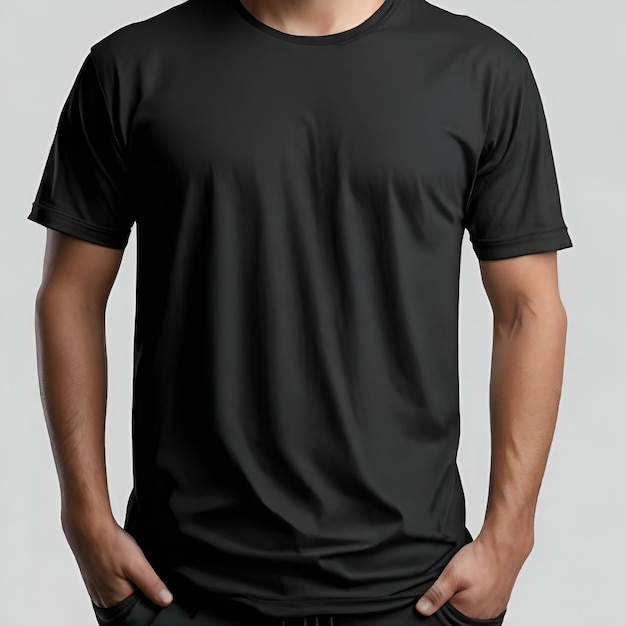 Solitary Style Black TShirt Model Mockup