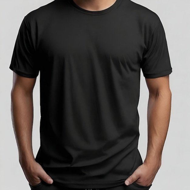 Solitary Style Black TShirt Model Mockup