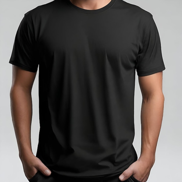 Solitary Style Black TShirt Model Mockup