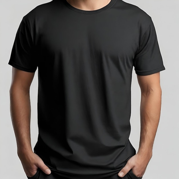 Solitary Style Black TShirt Model Mockup