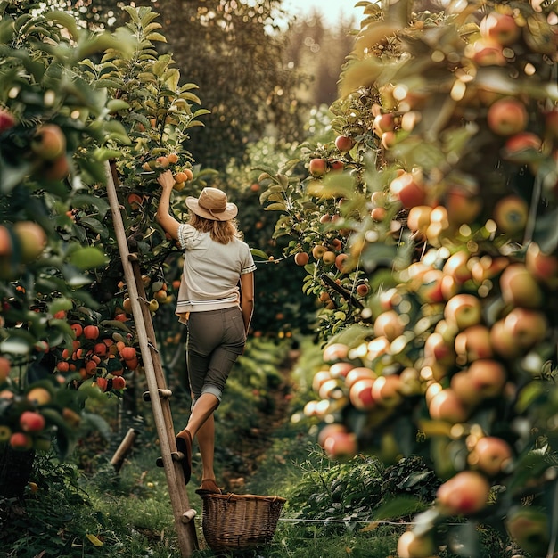 Photo solo apple picking experience