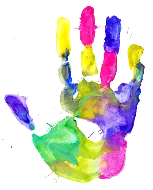 Photo solored hand print