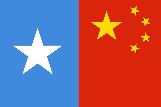 Somalia and China flag countries