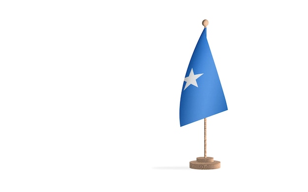 Somalia flagpole with white space background image